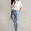 AZURE Ralph Lauren Callen High-Rise Slim Jeans für Damen