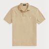 Beige Poloshirts aus Mesh für Herren von Ralph Lauren im Custom-Slim-Fit