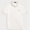 Beige Ralph Lauren Custom Slim Fit Poloshirts aus weicher Baumwolle für Herren