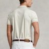 Beige Ralph Lauren Custom Slim Fit Poloshirts aus weicher Baumwolle für Herren
