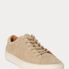 Beige Ralph Lauren Jermain Wildleder-Sneaker für Herren