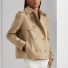 Beige Ralph Lauren Kurze Zweireihermäntel für Damen