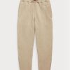 Beige Ralph Lauren Logo-Hosen aus Jersey mit Zopfmuster für Damen