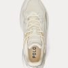 Beige Ralph Lauren Logo Tech Sneakers für Damen