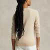 Beige Ralph Lauren Pullover aus Kaschmirmischung mit AR-Motiv für Damen