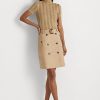 Beige Ralph Lauren Röcke aus mikrogeschliffenem Twill mit Gürtel für Damen