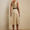 Beige Ralph Lauren Semira Tageskleid aus Wollgabardine für Damen