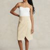 Beige Wickelröcke aus Leinen von Ralph Lauren für Damen