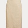 Beige Wickelröcke aus Leinen von Ralph Lauren für Damen