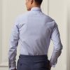 Blaue formelle Hemden aus Popeline mit Bengalstreifen und Umschlagmanschetten für Herren von Ralph Lauren