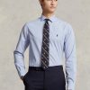 Blaue formelle Slim Fit-Hemden aus gestreifter Popeline von Ralph Lauren für Herren