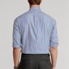 Blaue formelle Slim Fit-Hemden aus gestreifter Popeline von Ralph Lauren für Herren