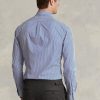 Blaue formelle Slim Fit-Hemden aus gestreifter Stretch-Popeline von Ralph Lauren für Herren