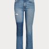 Blaue, gerade geschnittene High-Rise-Jeans von Ralph Lauren für Damen