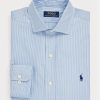 Blaue, gestreifte Performance-Hemden im Custom Fit für Herren von Ralph Lauren