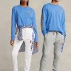 Blaue Herren Ralph Lauren Classic Fit Polo Sport Jersey T-Shirts