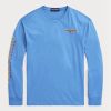 Blaue Herren Ralph Lauren Classic Fit Polo Sport Jersey T-Shirts