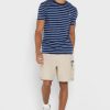 Blaue Herren Ralph Lauren gestreifte Rundhals-T-Shirts