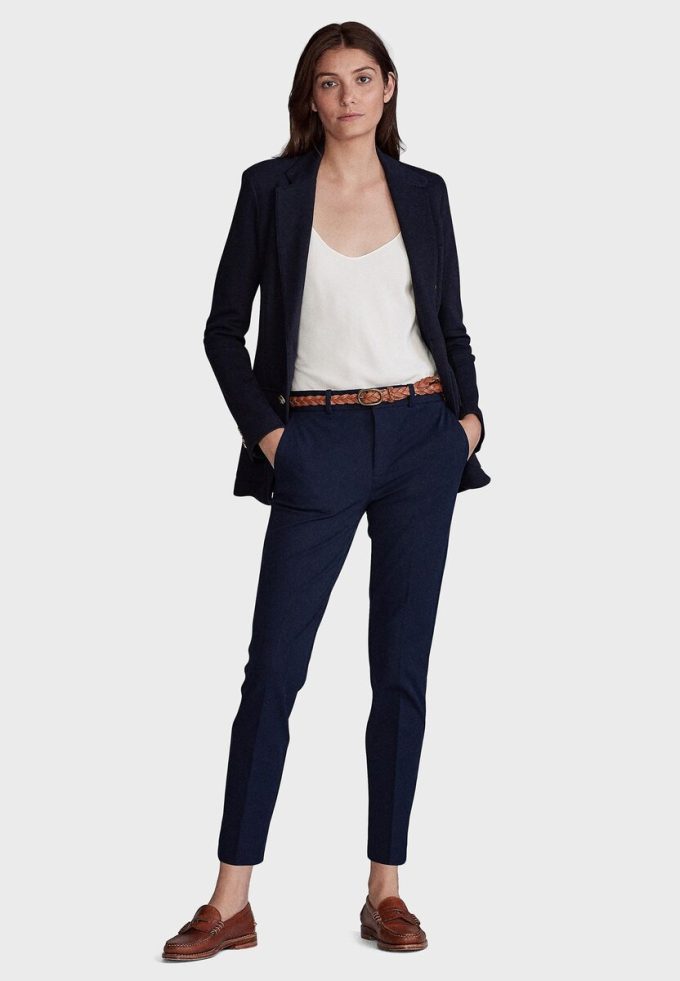 Blaue maßgeschneiderte Hosen von Ralph Lauren für Damen