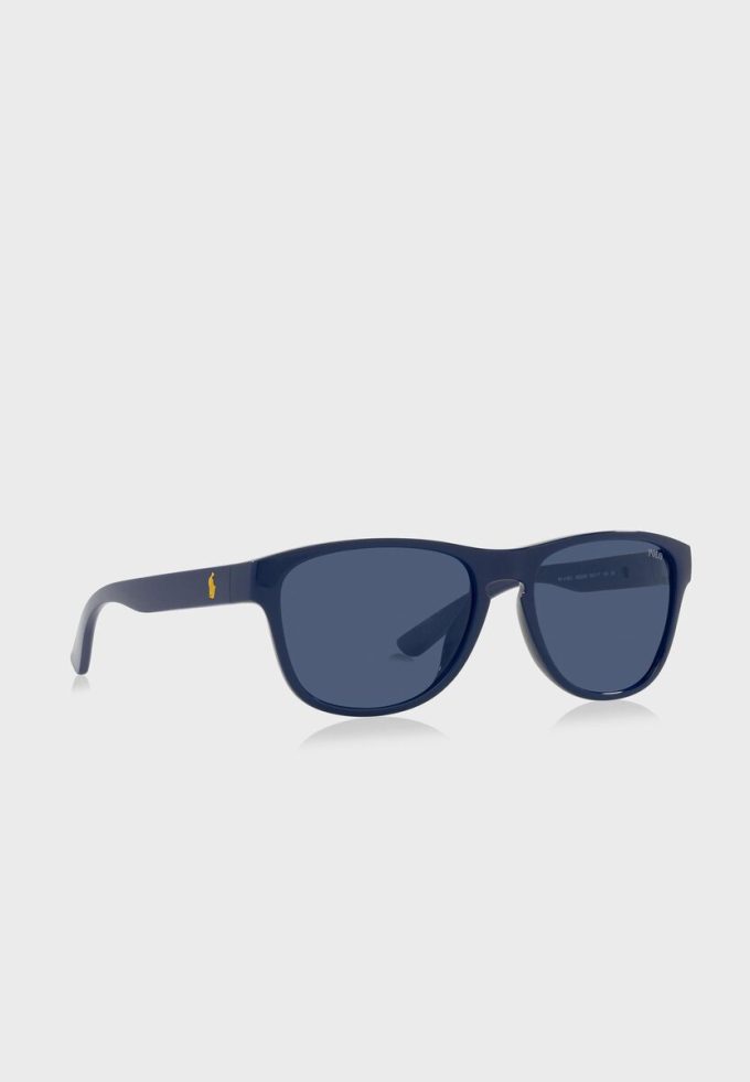 Blaue ovale Sonnenbrille von Ralph Lauren für Herren