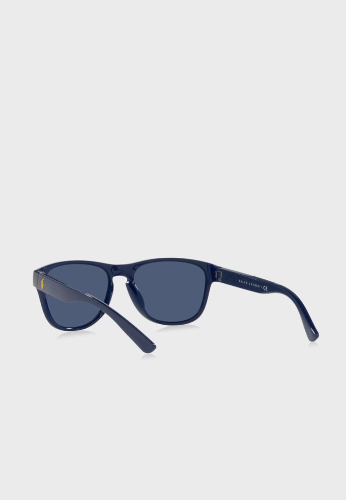 Blaue ovale Sonnenbrille von Ralph Lauren für Herren