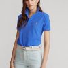 Blaue Poloshirts aus Mesh im Classic Fit von Ralph Lauren für Damen