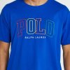 Blaue Poloshirts mit Rundhalsausschnitt und Logo für Herren von Ralph Lauren