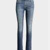 Blaue Ralph Lauren 861 High-Rise Skinny Jeans für Damen
