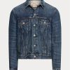 Blaue Ralph Lauren Denim Truckerjacken für Herren