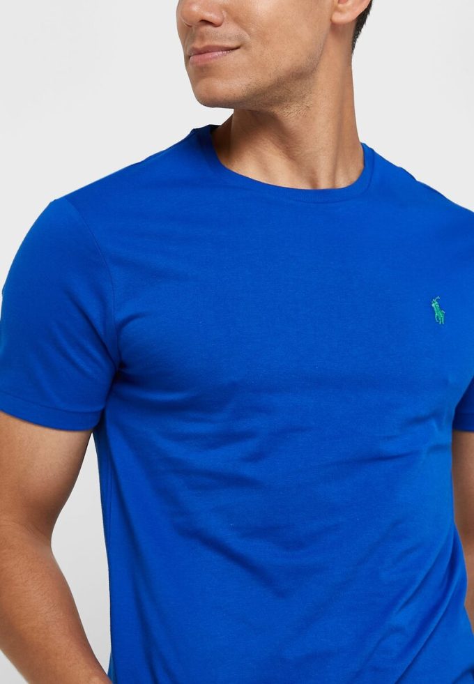 Blaue Ralph Lauren Essential T-Shirts mit Rundhalsausschnitt für Herren