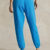 Blaue Ralph Lauren Fleece-Sporthose für Damen
