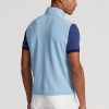 Blaue Ralph Lauren Hybrid-Weste mit Stehkragen für Herren