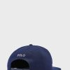Blaue Ralph Lauren Logo Curved Peak Hüte für Herren