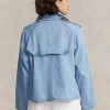 Blaue Ralph Lauren Oversize-Jeansmäntel im Boxy-Fit für Damen