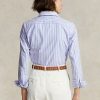 Blaue Ralph Lauren Oxford-Hemden im Classic Fit für Damen