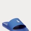 Blaue Ralph Lauren Signature Pony-Hausschuhe für Herren