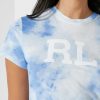 Blaue T-Shirts mit Logo-Aufdruck von Ralph Lauren für Damen