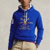 Blauer Fleece-Hoodie „Big Polo Crest“ von Ralph Lauren für Herren
