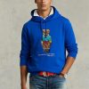 Blauer Fleece-Hoodie „Polo Bear“ von Ralph Lauren für Herren