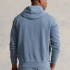 Blauer Ralph Lauren Fleece-Hoodie aus Bio-Baumwolle für Herren