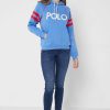 Blauer Ralph Lauren Graphic Strick-Hoodie für Damen