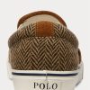 Braun / Braune Ralph Lauren Keaton Tweed Slip-On Sneakers für Herren