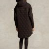 Braune, übergroße gesteppte Kapuzenmäntel von Ralph Lauren für Damen