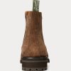 Braune Chelsea-Stiefel aus Wildleder von Ralph Lauren für Herren