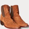Braune Chelsea-Stiefel aus Wildleder von Ralph Lauren Plainview für Herren