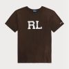 Braune Damen Ralph Lauren Rl Logo Jersey T Shirts