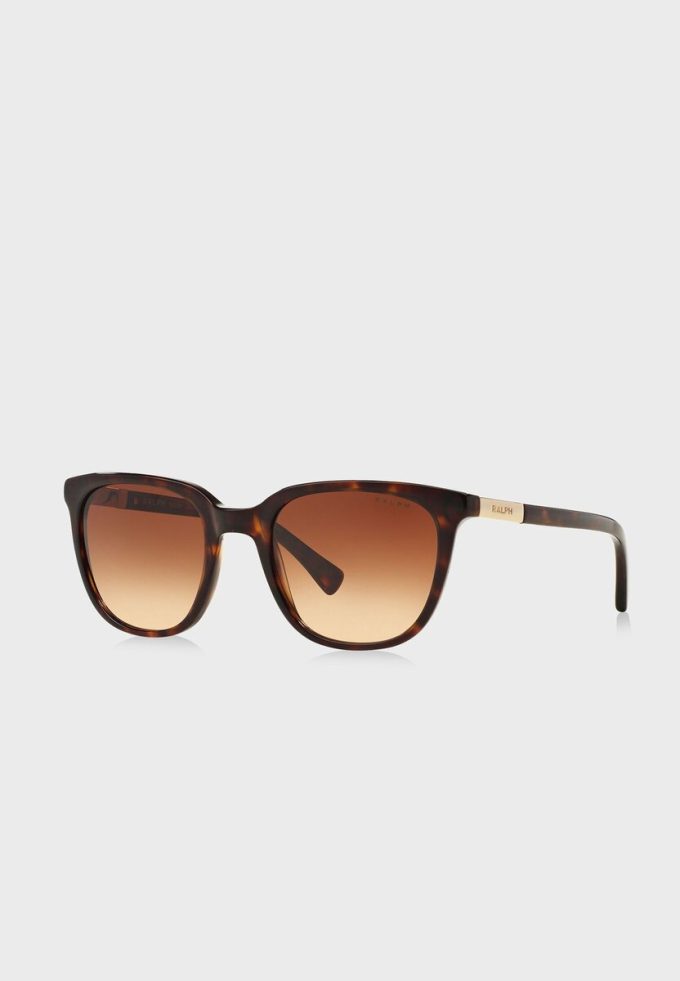 Braune Damen-Sonnenbrille „Tortoise Wayfarers“ von Ralph Lauren 0RA5206