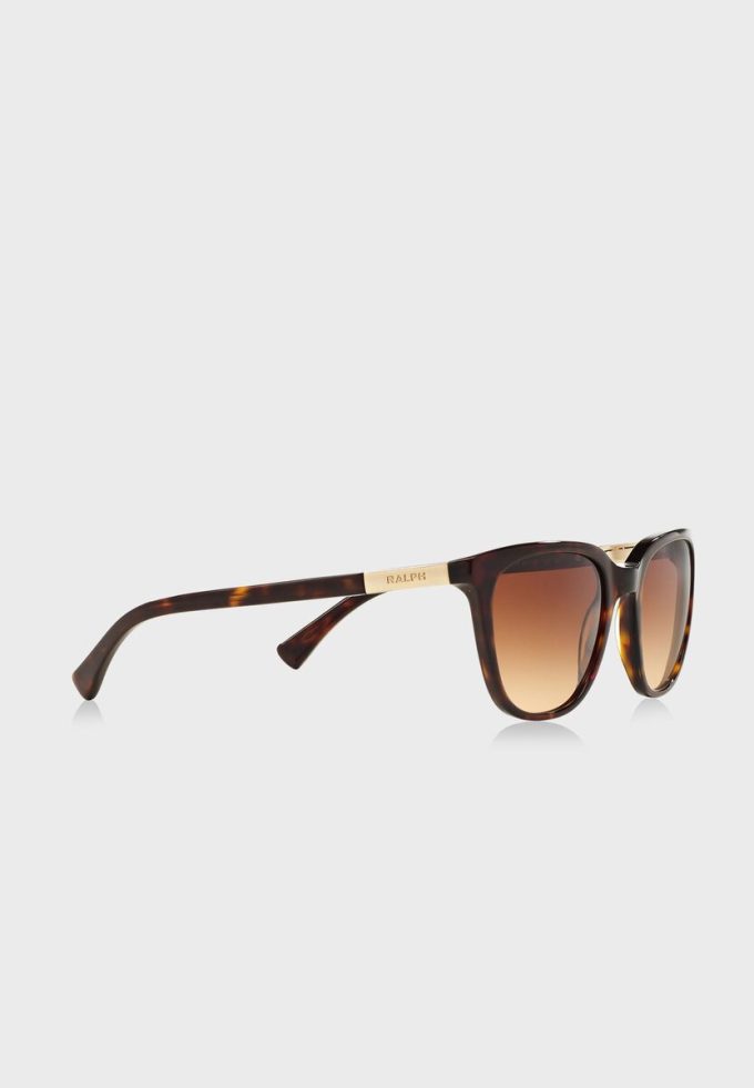 Braune Damen-Sonnenbrille „Tortoise Wayfarers“ von Ralph Lauren 0RA5206