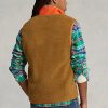 Braune Fleeceweste aus gebondetem Flor von Ralph Lauren für Herren