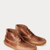Braune Herren-Mokassinstiefel aus Leder im Chukka-Stil von Ralph Lauren